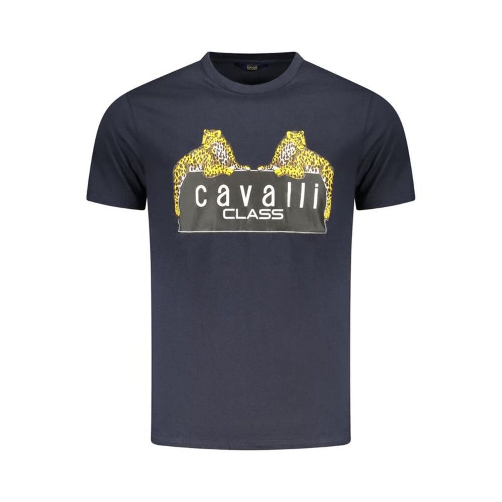 Cavalli Class Blu Cotton Men Men's T-Shirt